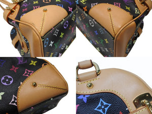 極美品 LOUIS VUITTON ルイヴィトン ショルダーバッグ クラウディア ノワール M40194 モノグラム マルチカラー ブラック 村上隆 中古 4b004651