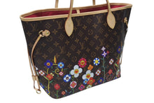 画像をギャラリービューアに読み込む, 新品未使用 LOUIS VUITTON ルイヴィトン モノグラム LV × TM ネヴァーフルMM トートバッグ M13271 村上隆 ブラウン ゴールド金具 中古 4b004653
