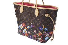 画像をギャラリービューアに読み込む, 新品未使用 LOUIS VUITTON ルイヴィトン モノグラム LV × TM ネヴァーフルMM トートバッグ M13271 村上隆 ブラウン ゴールド金具 中古 4b004653