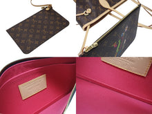 画像をギャラリービューアに読み込む, 新品未使用 LOUIS VUITTON ルイヴィトン モノグラム LV × TM ネヴァーフルMM トートバッグ M13271 村上隆 ブラウン ゴールド金具 中古 4b004653