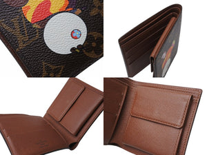 極美品 LOUIS VUITTON ルイヴィトン ポルトフォイユマルコ M61666 二つ折り財布 村上隆 モノグラムパンダ 中古 4b004655