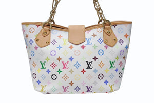 極美品 LOUIS VUITTON ルイヴィトン 村上隆 モノグラムマルチカラー アニーMM ショルダーバッグ M40307 ホワイト ゴールド金具 中古 4b004656