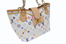 Load image into Gallery viewer, 極美品 LOUIS VUITTON ルイヴィトン 村上隆 モノグラムマルチカラー アニーMM ショルダーバッグ M40307 ホワイト ゴールド金具 中古 4b004656
