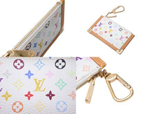 画像をギャラリービューアに読み込む, 新品同様 LOUISVUITTON ルイヴィトン ポシェットクレコインケース M92655 モノグラムマルチカラー 村上隆 ホワイト 中古 4b004657