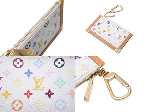 新品同様 LOUISVUITTON ルイヴィトン ポシェットクレコインケース M92655 モノグラムマルチカラー 村上隆 ホワイト 中古 4b004657
