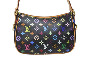 極美品 LOUIS VUITTON ルイヴィトン ショルダーバッグ M40052 ロッジGM 村上隆 ノアール ブラック マルチカラー ゴールド金具 中古 4b004658