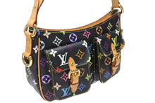 Load image into Gallery viewer, 極美品 LOUIS VUITTON ルイヴィトン ショルダーバッグ M40052 ロッジGM 村上隆 ノアール ブラック マルチカラー ゴールド金具 中古 4b004658
