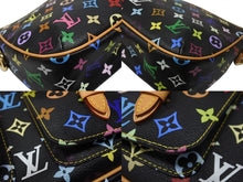 Load image into Gallery viewer, 極美品 LOUIS VUITTON ルイヴィトン ショルダーバッグ M40052 ロッジGM 村上隆 ノアール ブラック マルチカラー ゴールド金具 中古 4b004658