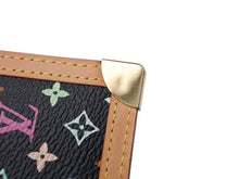 画像をギャラリービューアに読み込む, 極美品 LOUIS VUITTON ルイヴィトン ポシェットクレ コインケース ブラック マルチカラー 村上隆 M92654 ゴールド金具 中古 4b004659