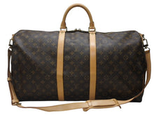 Load image into Gallery viewer, 極美品 LOUIS VUITTON ルイヴィトン モノグラム キーポルバンドリエール55 M41414 ボストンバック ブラウン 中古 4b004661