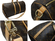 Load image into Gallery viewer, 極美品 LOUIS VUITTON ルイヴィトン モノグラム キーポルバンドリエール55 M41414 ボストンバック ブラウン 中古 4b004661