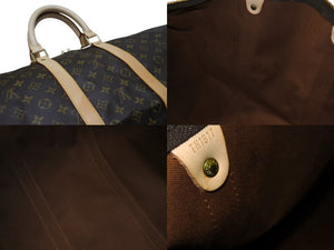 極美品 LOUIS VUITTON ルイヴィトン モノグラム キーポルバンドリエール55 M41414 ボストンバック ブラウン 中古 4b004664