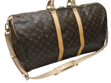 Load image into Gallery viewer, 極美品 LOUIS VUITTON ルイヴィトン モノグラム キーポルバンドリエール55 M41414 ボストンバック ブラウン 中古 4b004664