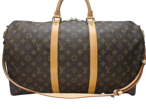 新品同様 LOUIS VUITTON ルイヴィトン モノグラム キーポルバンドリエール50 ブラウン M41416 ボストンバッグ 中古 4b004665