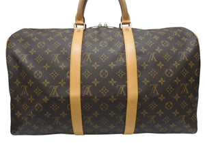 新品同様 LOUIS VUITTON ルイヴィトン モノグラム キーポルバンドリエール50 ブラウン M41416 ボストンバッグ 中古 4b004665