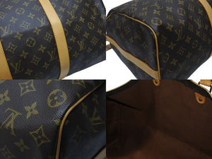 新品同様 LOUIS VUITTON ルイヴィトン モノグラム キーポルバンドリエール50 ブラウン M41416 ボストンバッグ 中古 4b004665