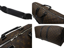 Load image into Gallery viewer, LOUIS VUITTON ルイヴィトン キーポル バンドリエール55 ボストンバッグ M56714 モノグラムマカサー ブラウン 美品 中古 4b004666