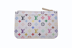 極美品 LOUIS VUITTON ルイヴィトン ポシェット クレ コインケース 小銭入れ M93733 モノグラム マルチカラー ホワイト 村上隆 中古 4b004668