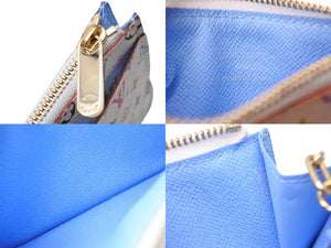 極美品 LOUIS VUITTON ルイヴィトン ポシェット クレ コインケース 小銭入れ M93733 モノグラム マルチカラー ホワイト 村上隆 中古 4b004668