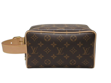 新品未使用 LOUIS VUITTON ルイヴィトン ロッカー ドップ キット クラッチポーチバッグ M83112 ブラウン ゴールド金具 中古 4b004670