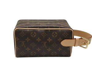 新品未使用 LOUIS VUITTON ルイヴィトン ロッカー ドップ キット クラッチポーチバッグ M83112 ブラウン ゴールド金具 中古 4b004670