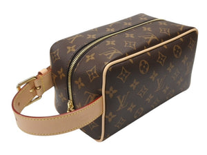 新品未使用 LOUIS VUITTON ルイヴィトン ロッカー ドップ キット クラッチポーチバッグ M83112 ブラウン ゴールド金具 中古 4b004670