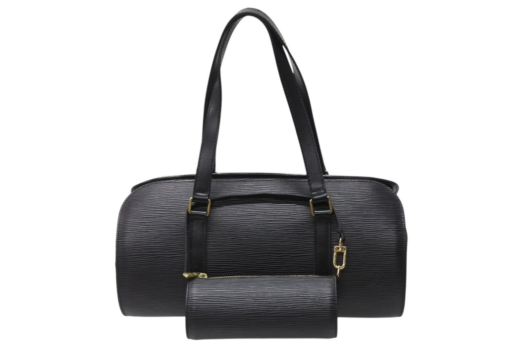 極美品 LOUIS VUITTON ルイヴィトン ハンドバッグ M52862 エピ スフロ ノワール ゴールド金具 ブラック 中古 4b004671