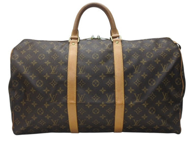 LOUIS VUITTON ルイヴィトン キーポル50 ボストンバッグ M41426 モノグラムキャンバス ブラウン ゴールド金具 美品 中古 4b004673
