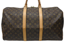 Load image into Gallery viewer, LOUIS VUITTON ルイヴィトン キーポル50 ボストンバッグ M41426 モノグラムキャンバス ブラウン ゴールド金具 美品 中古 4b004673