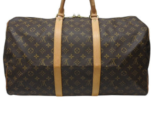 LOUIS VUITTON ルイヴィトン キーポル50 ボストンバッグ M41426 モノグラムキャンバス ブラウン ゴールド金具 美品 中古 4b004673