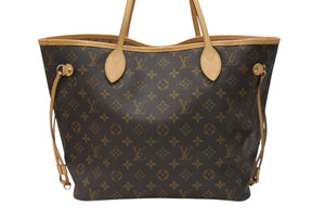 新品同様 LOUIS VUITTON ルイヴィトン ネヴァーフルMM トートバッグ M40156 モノグラム ブラウン ゴールド金具 中古 4b004674