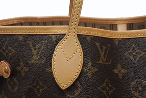 新品同様 LOUIS VUITTON ルイヴィトン ネヴァーフルMM トートバッグ M40156 モノグラム ブラウン ゴールド金具 中古 4b004674