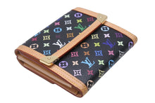 画像をギャラリービューアに読み込む, 極美品 LOUIS VUITTON ルイヴィトン ポルト モネ ビエ カルトクレディ 二つ折り財布 M92984 モノグラム マルチカラー 村上隆 中古 4b004675