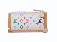 画像をギャラリービューアに読み込む, 新品同様 LOUISVUITTON ルイヴィトン ポシェットクレコインケース M92655 モノグラムマルチカラー 村上隆 ホワイト 中古 4b004676