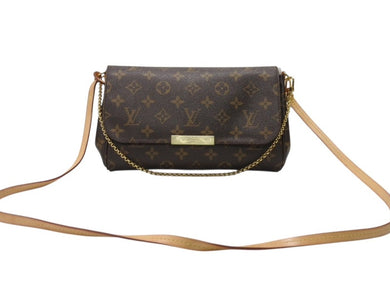 極美品 LOUIS VUITTON ルイヴィトン モノグラム フェイボリットPM ショルダーバッグ M40717 ブラウン ゴールド金具 中古 4b004682