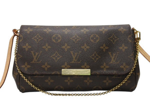 極美品 LOUIS VUITTON ルイヴィトン モノグラム フェイボリットPM ショルダーバッグ M40717 ブラウン ゴールド金具 中古 4b004682