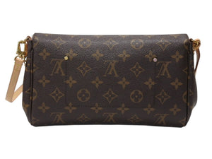 極美品 LOUIS VUITTON ルイヴィトン モノグラム フェイボリットPM ショルダーバッグ M40717 ブラウン ゴールド金具 中古 4b004682