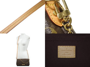 極美品 LOUIS VUITTON ルイヴィトン モノグラム フェイボリットPM ショルダーバッグ M40717 ブラウン ゴールド金具 中古 4b004682