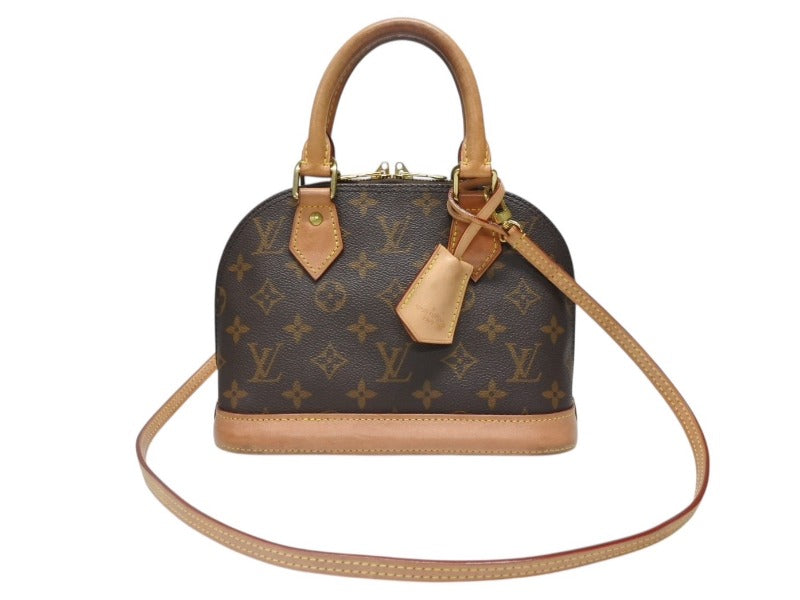 LOUIS VUITTON ルイヴィトン モノグラム アルマBB 2WAYハンドバッグ M53152 ショルダー ロゴ ゴールド金具 良品 中古 4b004683