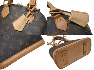 LOUIS VUITTON ルイヴィトン モノグラム アルマBB 2WAYハンドバッグ M53152 ショルダー ロゴ ゴールド金具 良品 中古 4b004683