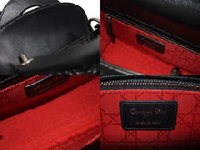 Load image into Gallery viewer, Christian Dior クリスチャンディオール Lady Dior レディディオール スモール 2WAYバッグ カナージュ ブラック シルバー金具 美品 中古 4b004684