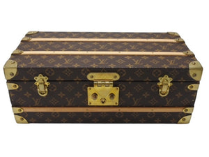 LOUIS VUITTON ルイヴィトン トランク マル・フルール M41504 モノグラムキャンバス レザー ブラウン 美品 中古 4b004688