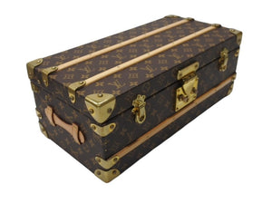 LOUIS VUITTON ルイヴィトン トランク マル・フルール M41504 モノグラムキャンバス レザー ブラウン 美品 中古 4b004688