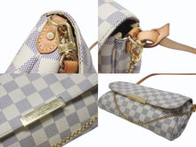 Load image into Gallery viewer, LOUIS VUITTON ルイヴィトン ショルダーバッグ N41277 フェイボリットPM ダミエ アズール ホワイト ゴールド金具 美品 中古 4b004689
