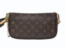 Load image into Gallery viewer, 極美品 LOUIS VUITTON ルイヴィトン ミュルティポシェット アクセソワール カーキ ショルダーバッグ モノグラム M44813 中古 4b004690