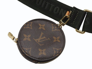 極美品 LOUIS VUITTON ルイヴィトン ミュルティポシェット アクセソワール カーキ ショルダーバッグ モノグラム M44813 中古 4b004690