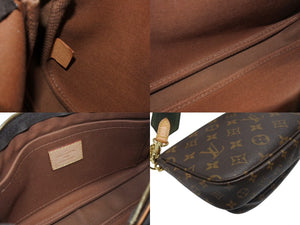 極美品 LOUIS VUITTON ルイヴィトン ミュルティポシェット アクセソワール カーキ ショルダーバッグ モノグラム M44813 中古 4b004690
