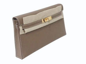 新品未使用 HERMES エルメス ケリーエラン 2WAY ショルダーバッグ ヴォーマダム エトゥープ ゴールド金具 K刻印 2025年製 中古 4b004693