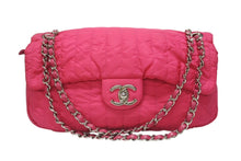 Load image into Gallery viewer, CHANEL シャネル Wチェーンショルダーバッグ 16番台 マドモアゼルライン ココマーク ナイロン レザー ピンク 美品 中古 4b004694