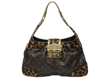 Load image into Gallery viewer, 極美品 LOUIS VUITTON ルイヴィトン ショルダーバッグ ポリー M95282 モノグラムキャンバス ハラコ レオパード ブラウン 中古4b004695